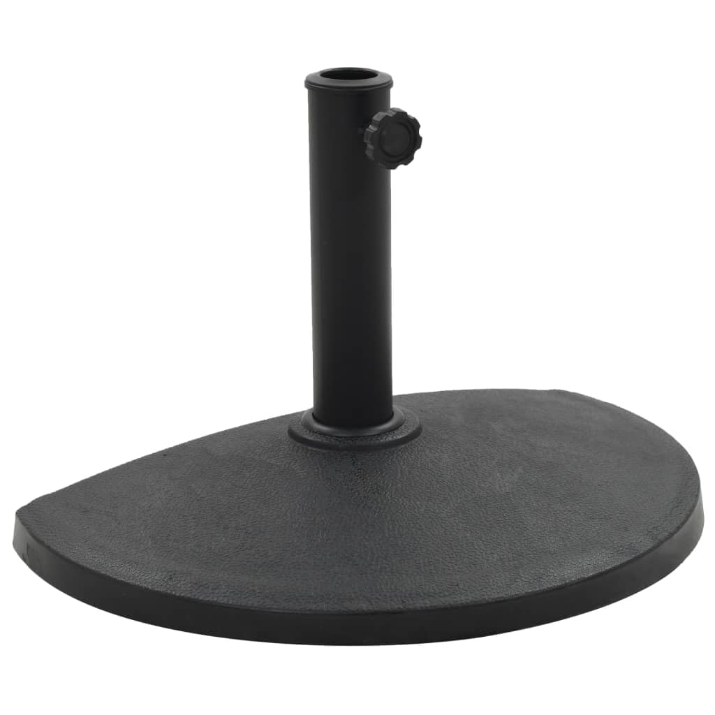 Base Semicircular Para Sombrilla Vidaxl  Poliresina Negra  9 07 Kg - Venta Internacional.