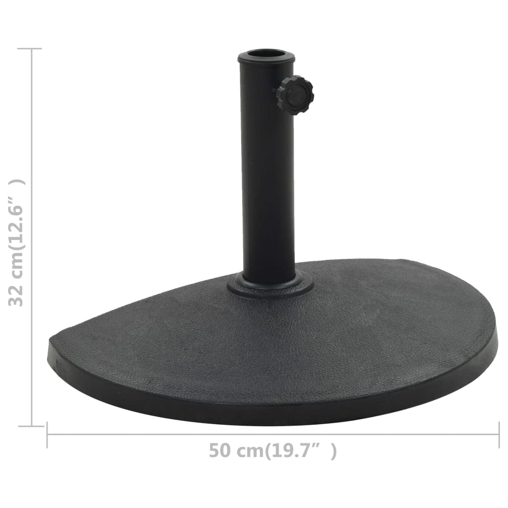 Foto 7 pulgar | Base Semicircular Para Sombrilla Vidaxl  Poliresina Negra  9 07 Kg - Venta Internacional.