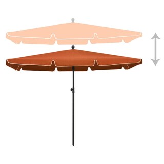 Foto 4 | Sombrilla De Jardín Vidaxl Terracotta 210 X 140 Cm Con Sistema De Manivela - Venta Internacional.