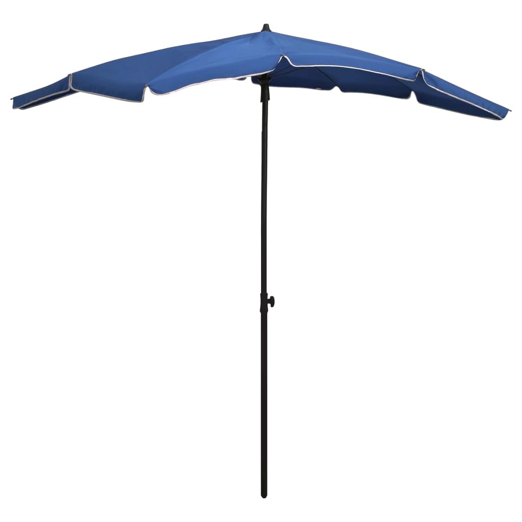 Sombrilla De Jardín Vidaxl Azul Celeste De 200 X 130 Cm Con Sistema De Manivela - Venta Internacional.