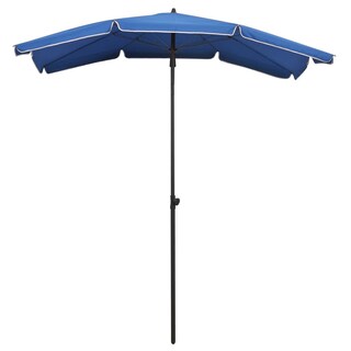 Foto 2 | Sombrilla De Jardín Vidaxl Azul Celeste De 200 X 130 Cm Con Sistema De Manivela - Venta Internacional.