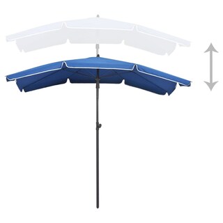 Foto 4 | Sombrilla De Jardín Vidaxl Azul Celeste De 200 X 130 Cm Con Sistema De Manivela - Venta Internacional.