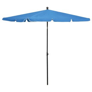 Foto 1 | Sombrilla De Jardín Vidaxl Azul Celeste 210 X 140 Cm Con Sistema De Manivela - Venta Internacional.