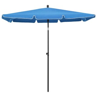 Foto 2 | Sombrilla De Jardín Vidaxl Azul Celeste 210 X 140 Cm Con Sistema De Manivela - Venta Internacional.