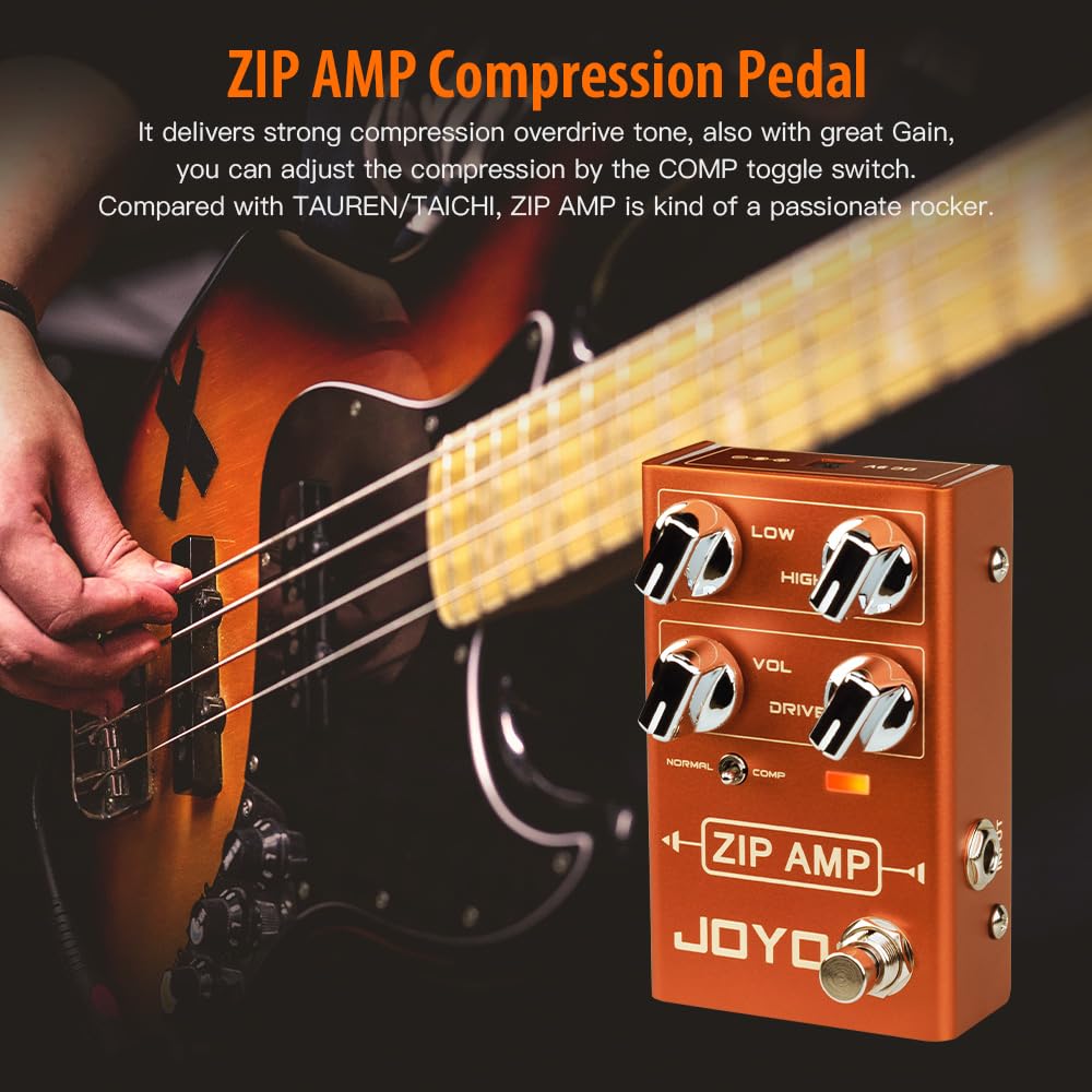 Foto 3 pulgar | Pedal De Compresión Overdrive Joyo Zip Amp R-04 Para Guitarra - Venta Internacional.