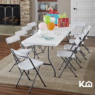 Foto 7 | Mesa Plegable KingsHouse 300163 color Blanco 180 cm