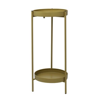 Foto 1 | Mesa Auxiliar Moderna De 2 Niveles Redonda 90 Cm Alto