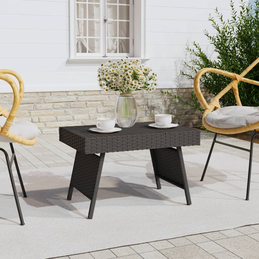 Foto 3 pulgar | Mesa Auxiliar Plegable Vidaxl Elegant Pe Ratán Para Interiores Y Exteriores - Venta Internacional.