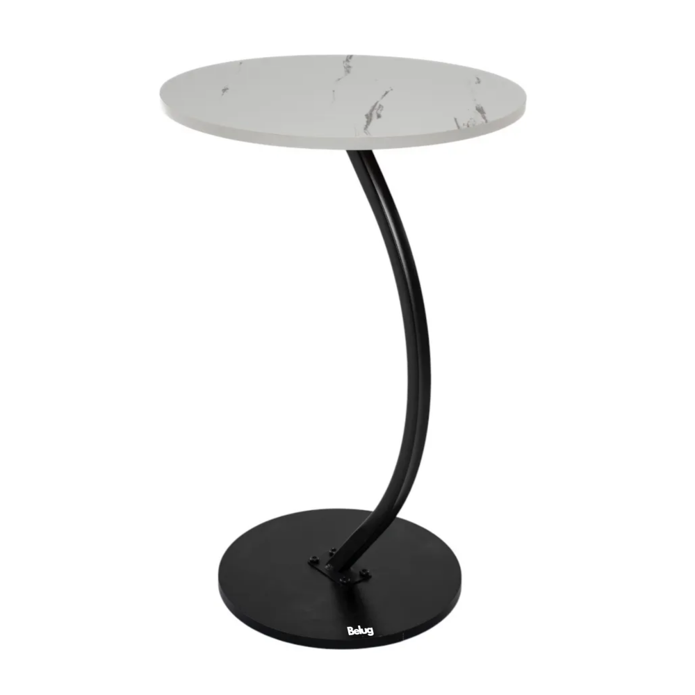 Foto 2 pulgar | Mesa Mesas Centro Minimalista 60 Cm Base Belug  Negra /blanca