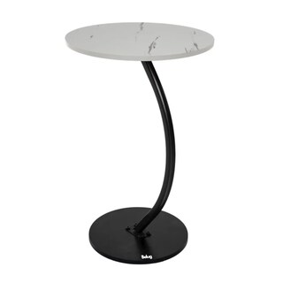 Foto 1 | Mesa Mesas Centro Minimalista 60 Cm Base Belug Negra /blanca