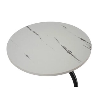 Foto 2 | Mesa Mesas Centro Minimalista 60 Cm Base Belug Negra /blanca