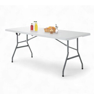 Foto 2 | Mesa Plegable Portafolio 2.40m Blanca Camping Jardín Eventos