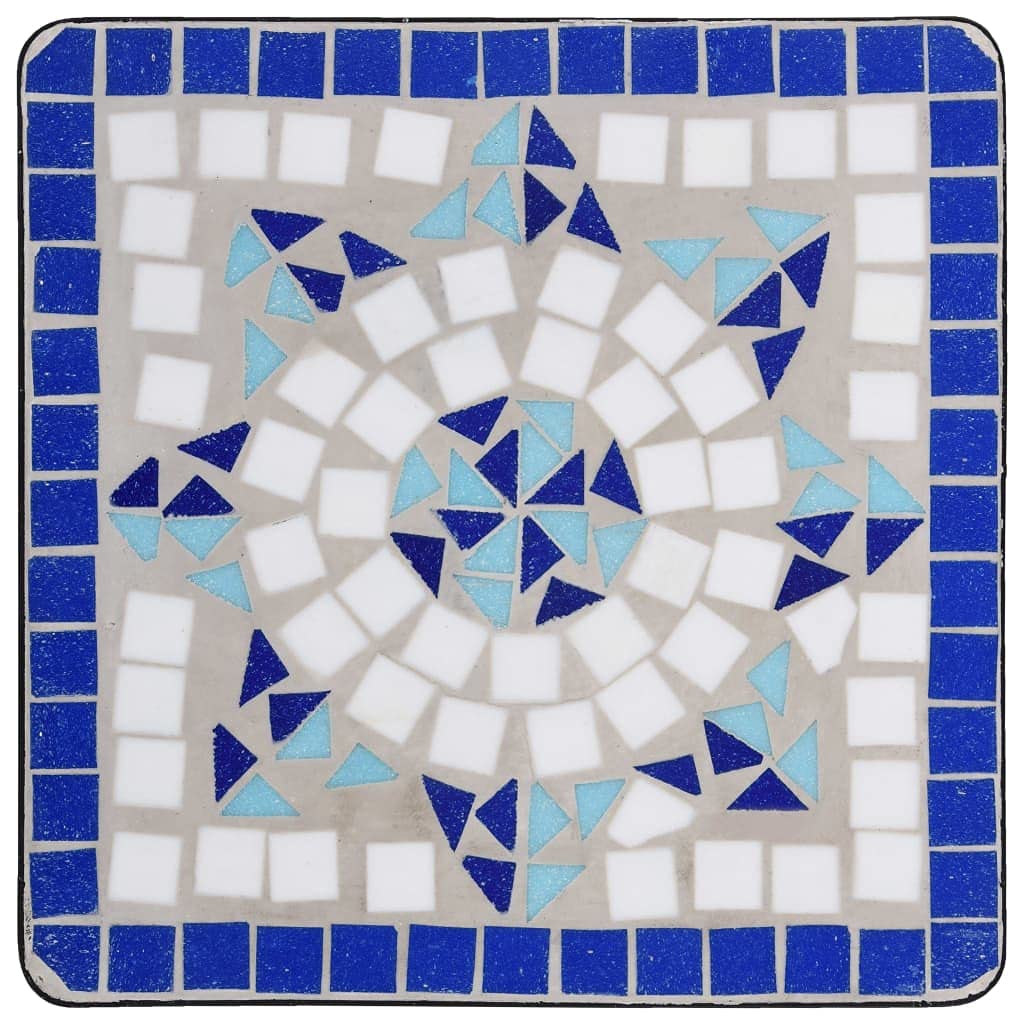 Foto 5 pulgar | Mesa Auxiliar De Exterior Vidaxl  Mosaico De Cerámica Azul Y Blanca - Venta Internacional.