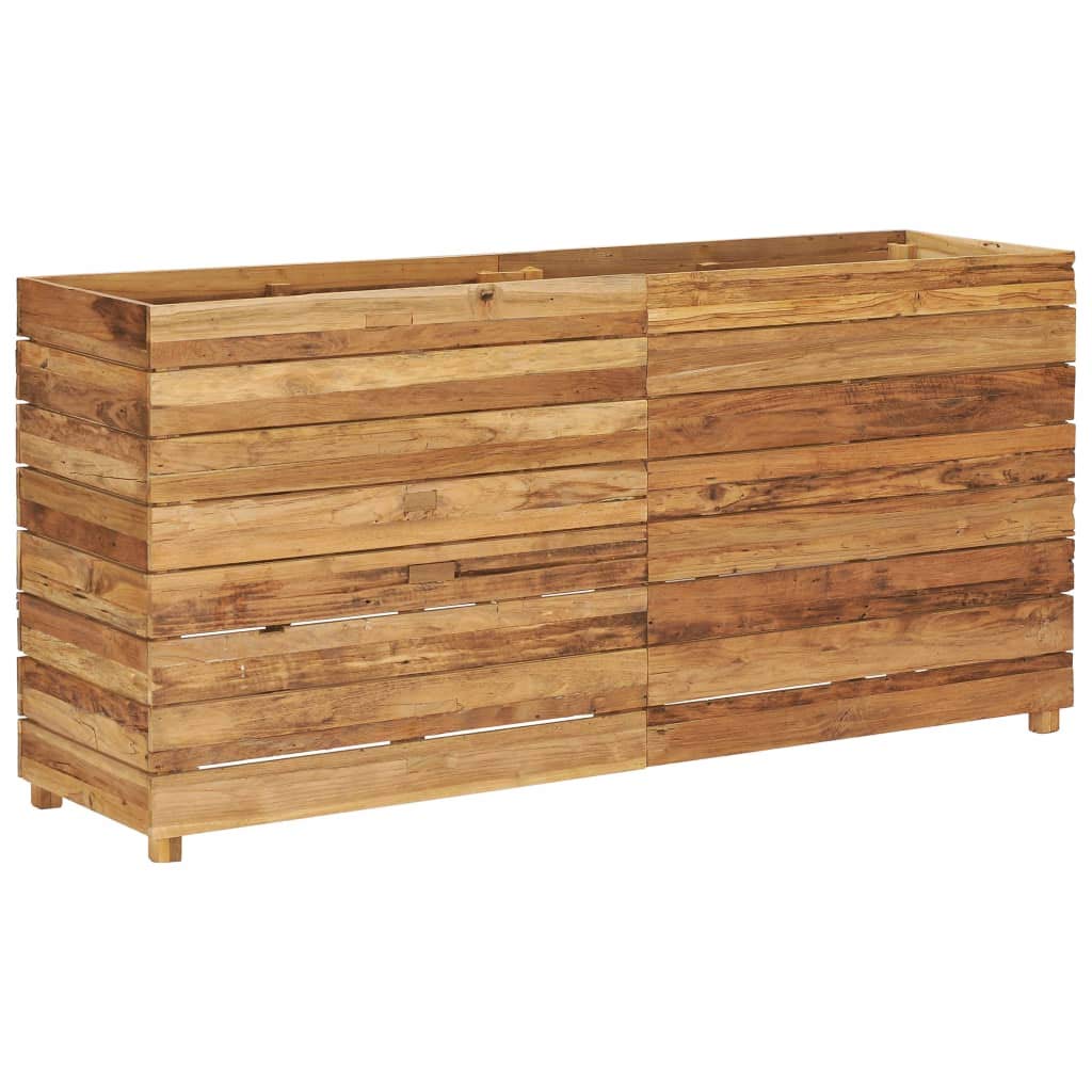 Foto 3 pulgar | Jardinera Elevada Vidaxl  Teca Reciclada Y Acero  150 X 40 X 72 Cm - Venta Internacional.