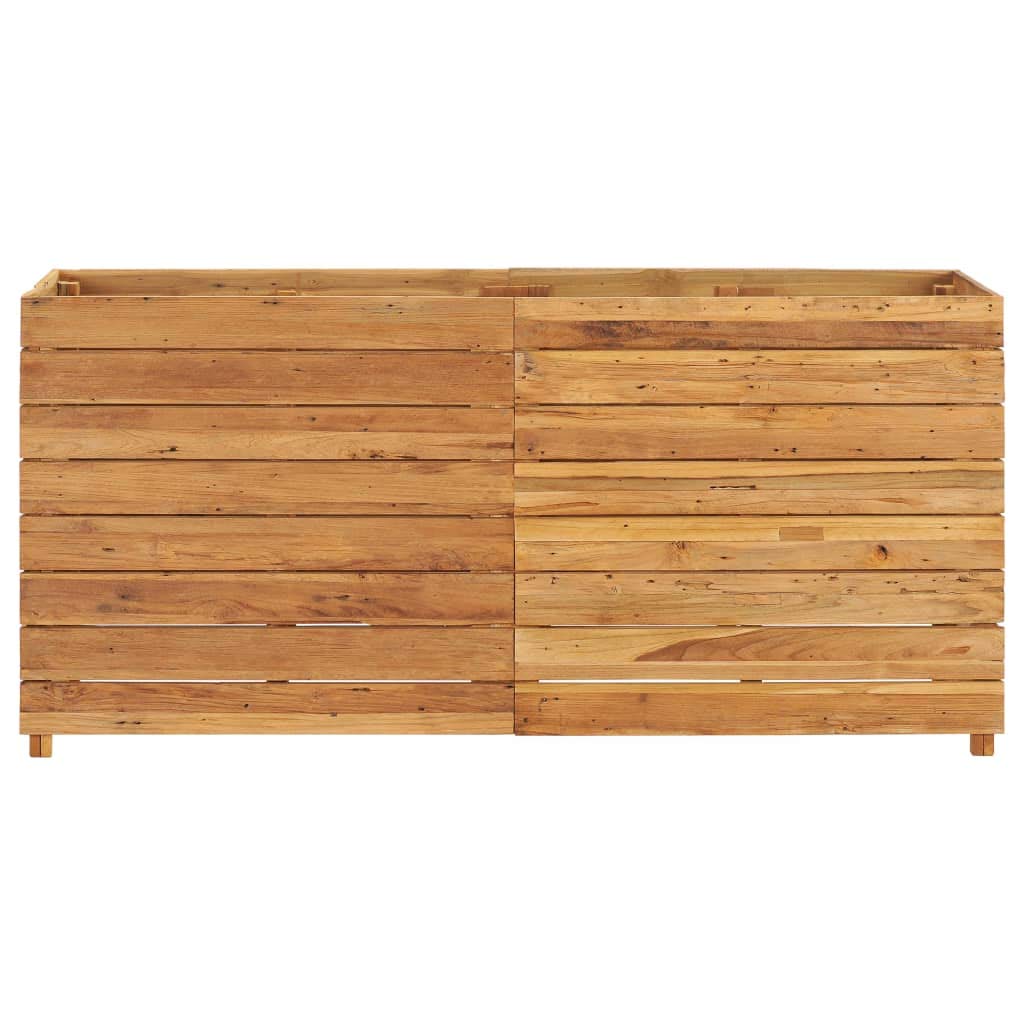 Foto 4 pulgar | Jardinera Elevada Vidaxl  Teca Reciclada Y Acero  150 X 40 X 72 Cm - Venta Internacional.
