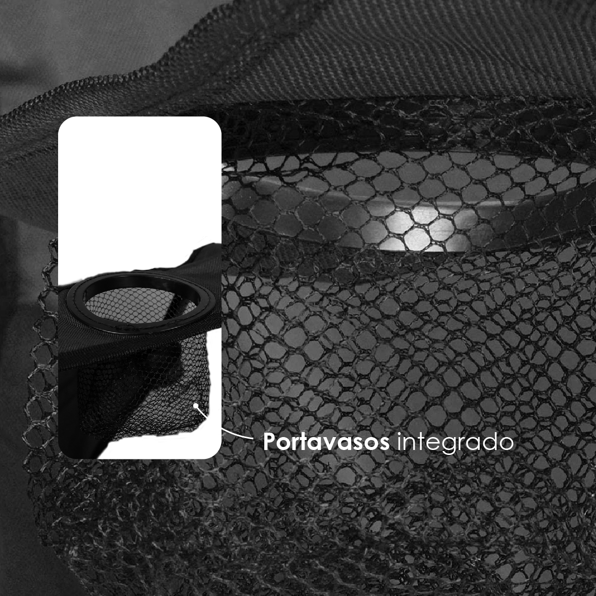 Foto 6 pulgar | Sillas Plegable con Portavaso Iliosinnova Negro 4 Piezas