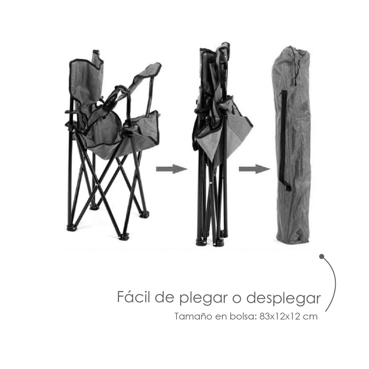 Foto 6 pulgar | Silla Plegable Impermeable Ilios Innova Silla Para Exterior Color Negro