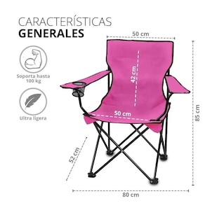 Foto 2 | Silla Plegable Portátil Eo Safe Imports ESI-370 color Rosa