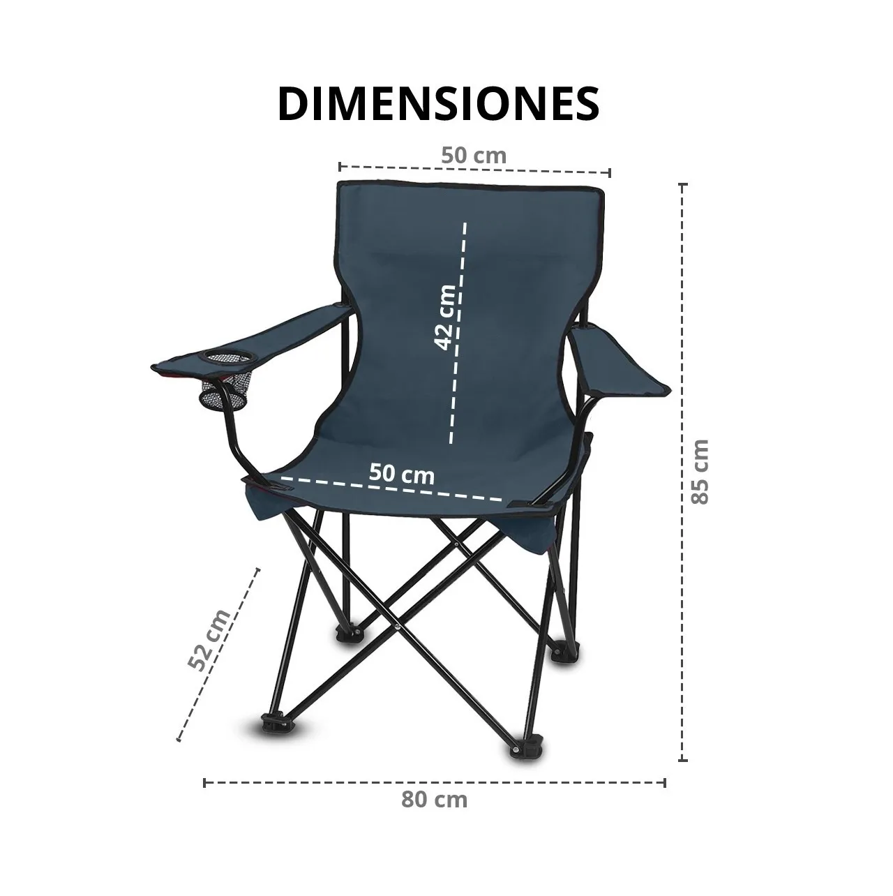 Foto 4 pulgar | Silla Plegable Portátil Eo Safe Imports ESI-370 color Azul