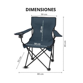Foto 3 | Silla Plegable Portátil Eo Safe Imports ESI-370 color Azul