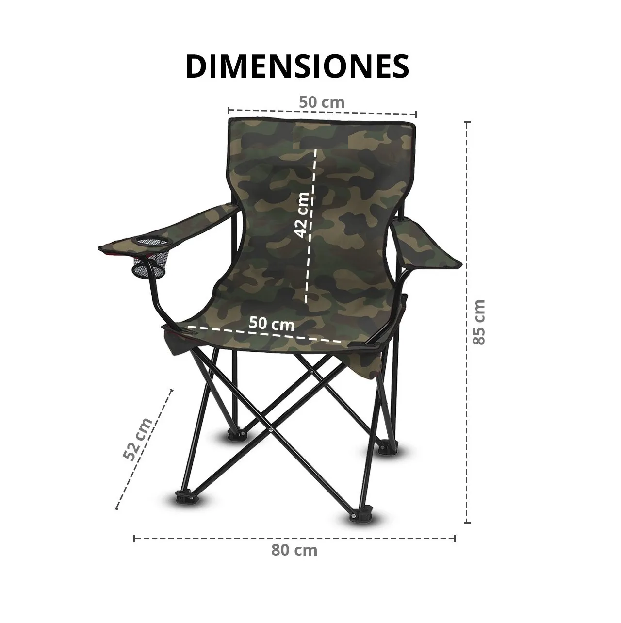 Foto 4 pulgar | Silla Plegable Portátil Eo Safe Imports ESI-370 Multicolor Militar