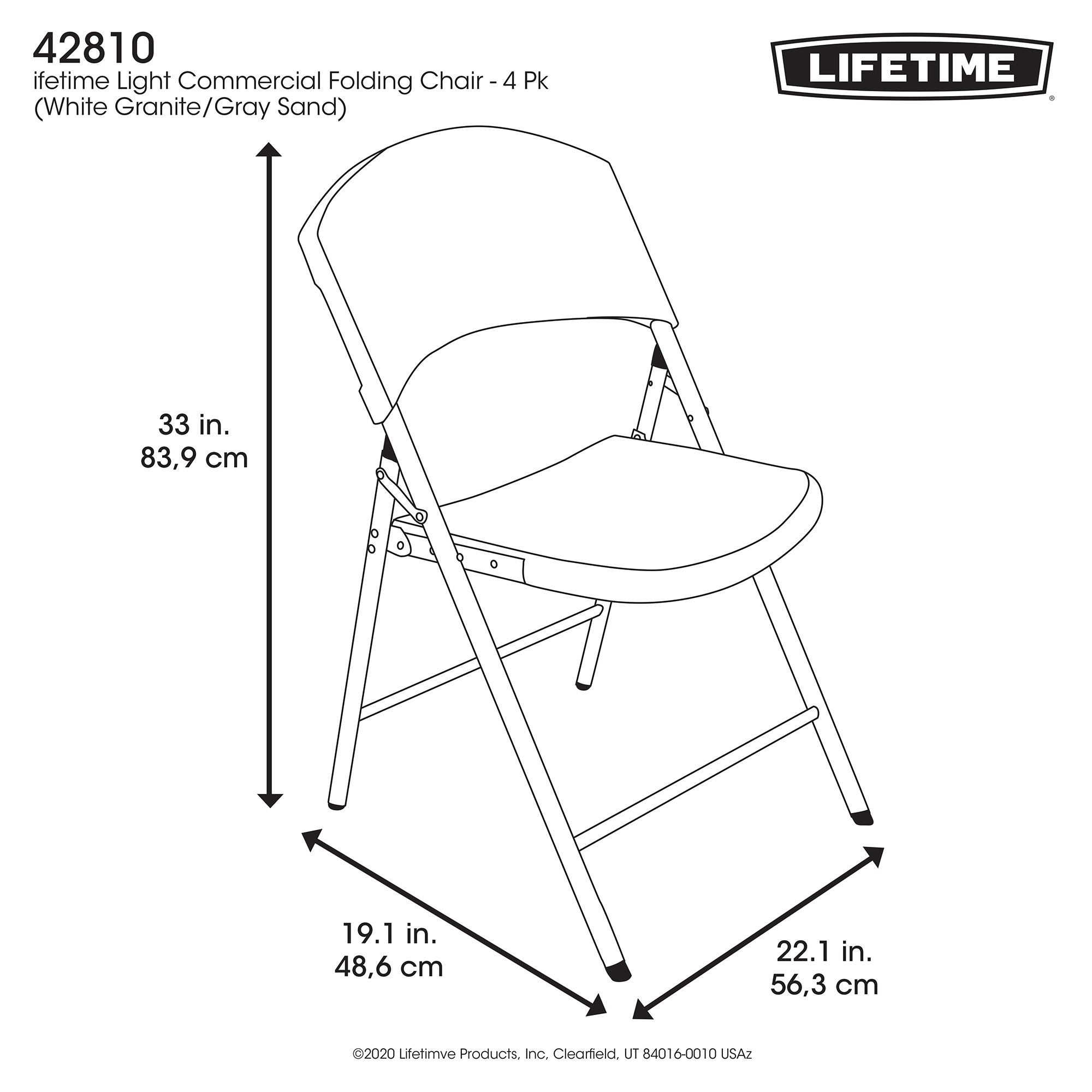 Foto 4 pulgar | Set de 4 Sillas Lifetime 2810