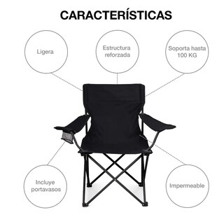Foto 2 | Silla Plegable Eo Safe Imports ESI-3310 color Negro