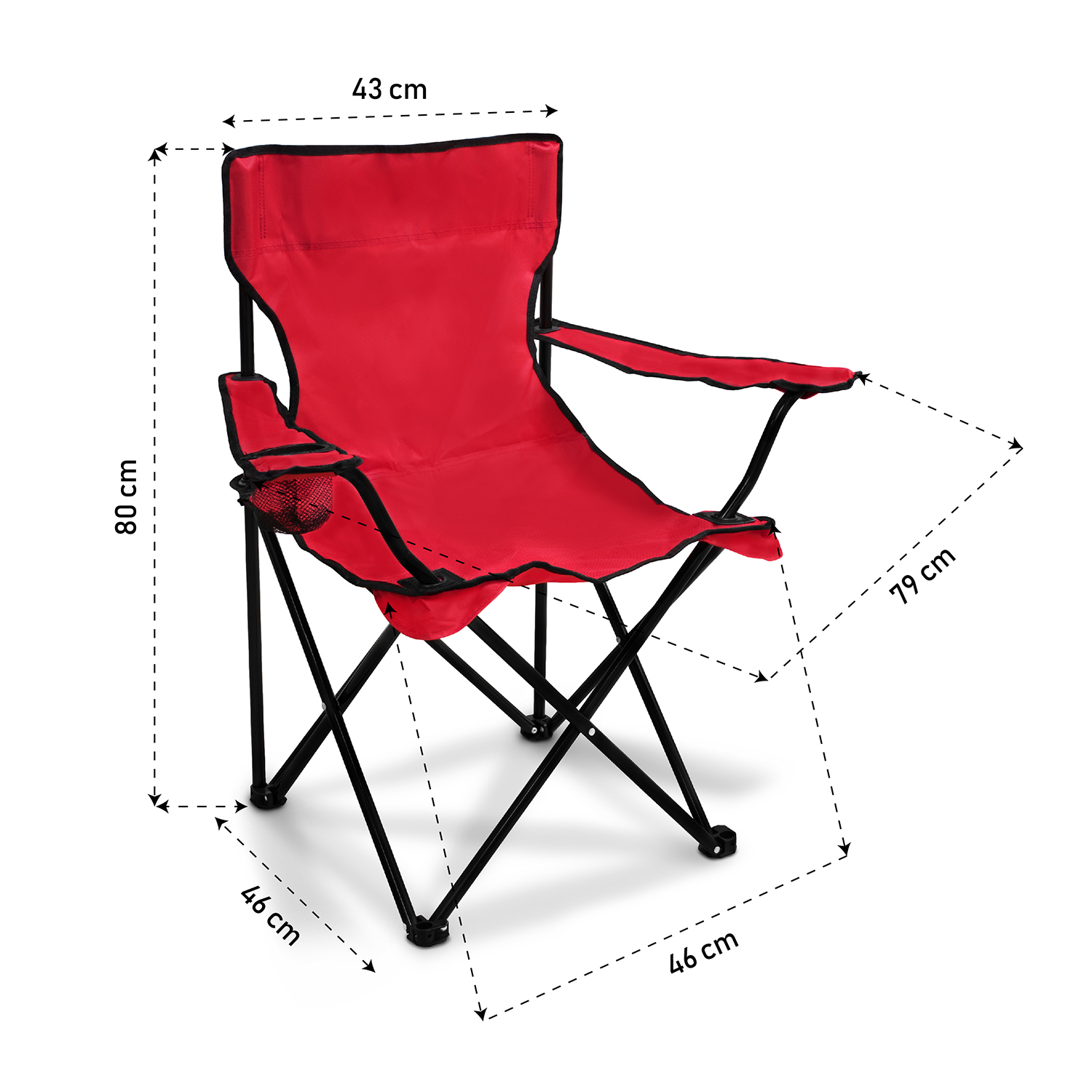 Foto 4 pulgar | Silla Plegable Para Camping - Playa - Jardín Impermeable Andrómeda Inc color Rojo