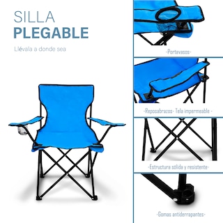 Foto 2 | Silla Plegable Andromeda Inc color Azul