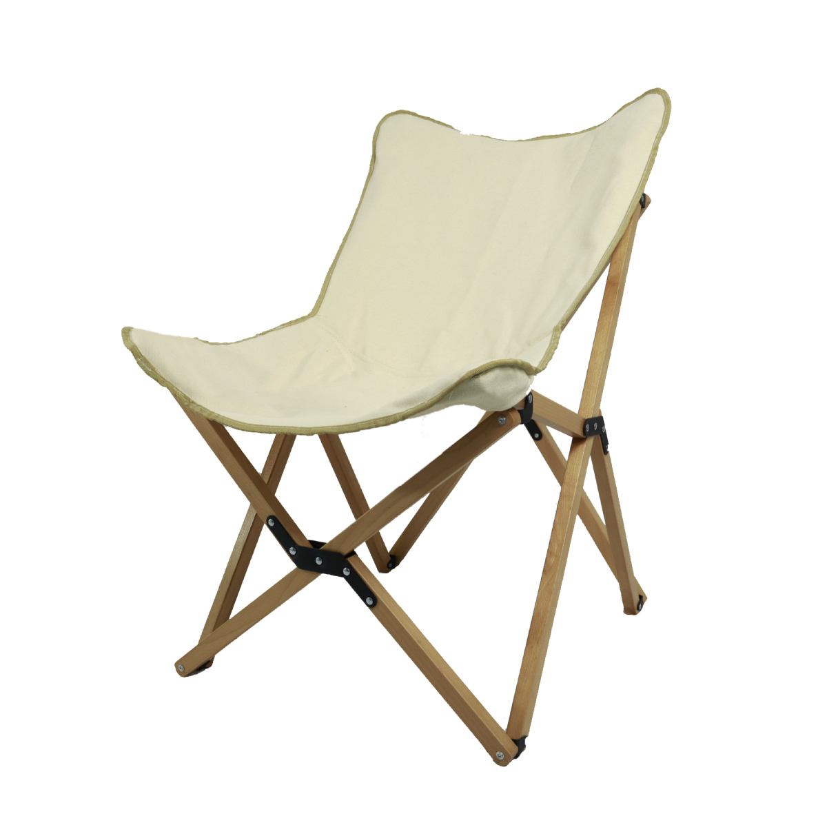 Foto 2 pulgar | Silla Plegable de Madera Iliosinnova color Beige