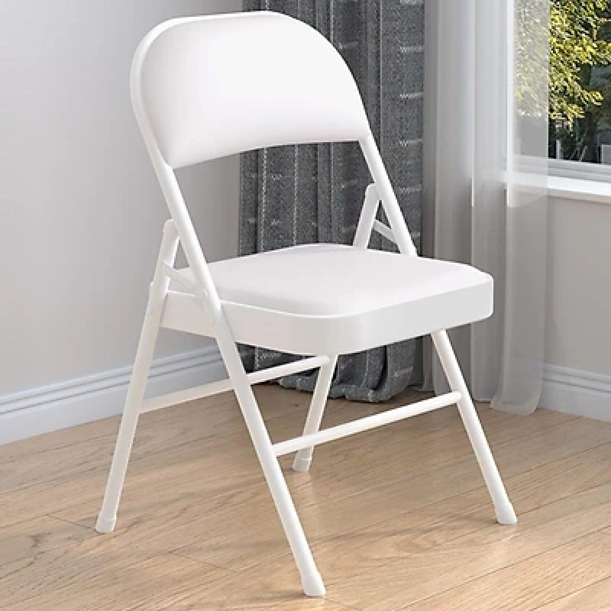 Foto 9 pulgar | Silla Plegable Ilios Innova Acojinada Blanca