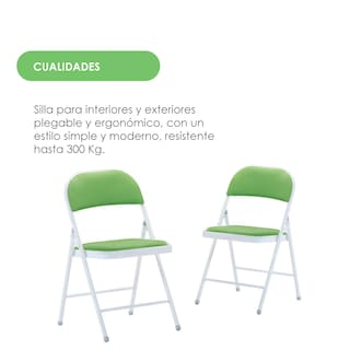 Foto 7 | Silla Plegable Ilios Innova Acojinada Verde