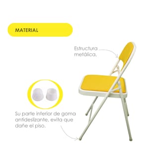 Foto 5 | Sillas Plegable Ilios Innova Acojinada Amarilla