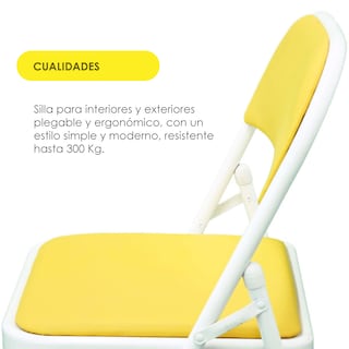 Foto 7 | Sillas Plegable Ilios Innova Acojinada Amarilla