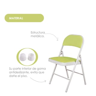 Foto 5 | Silla Plegable Ilios Innova Acojinada Verde Claro