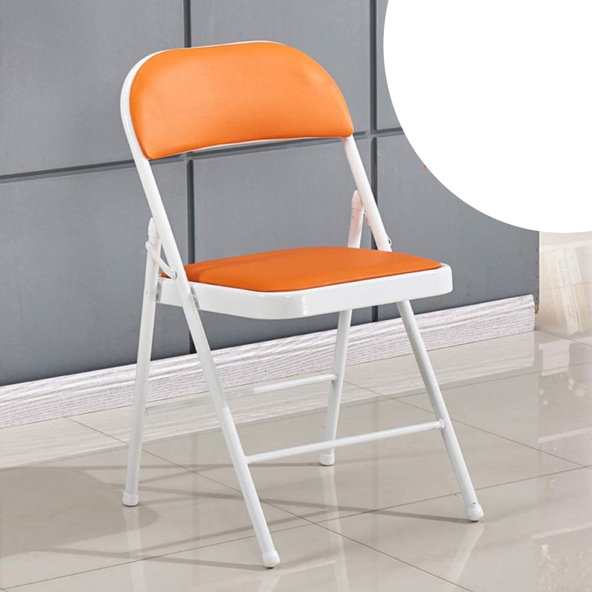 Foto 4 pulgar | Silla Iliosinnova Plegable Naranja