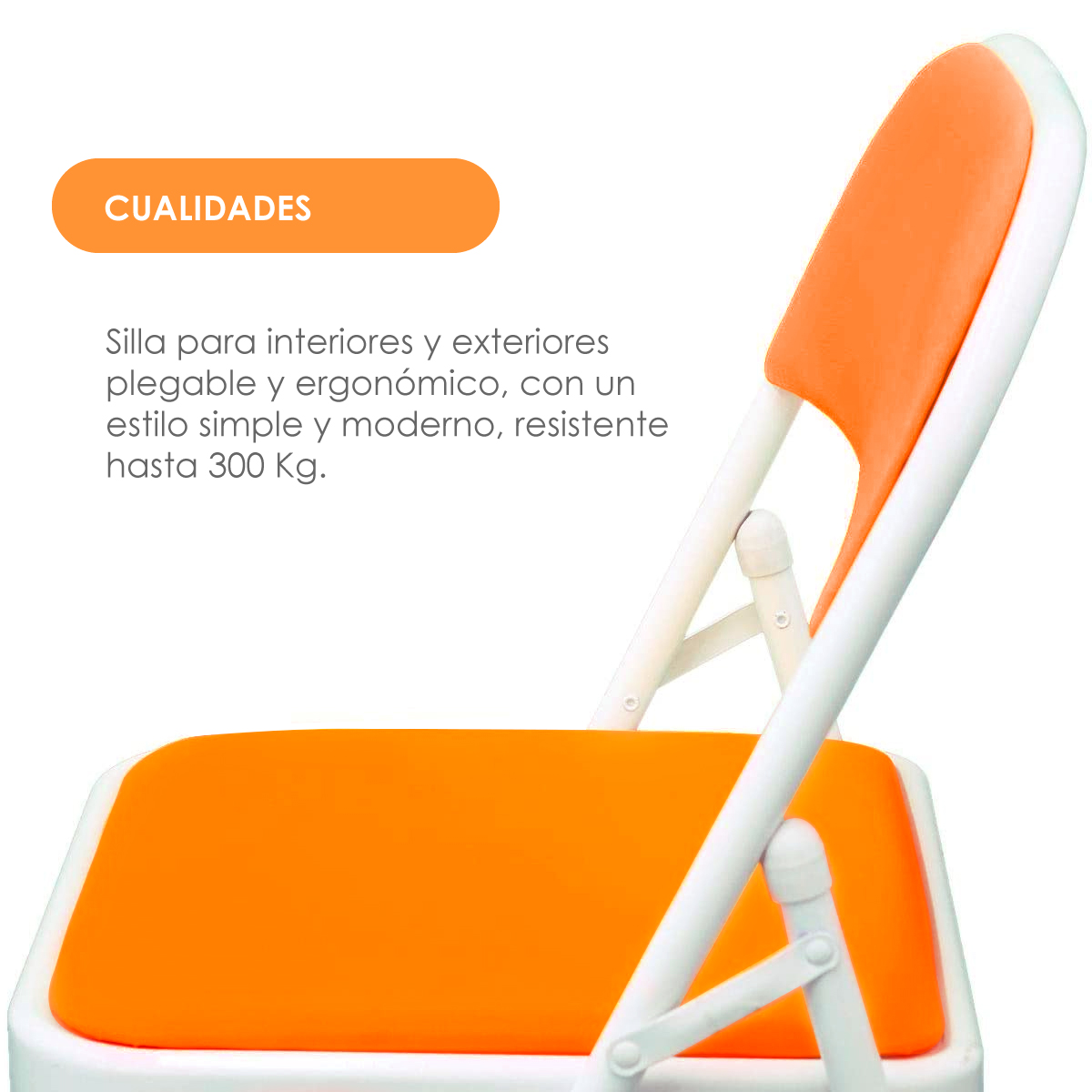 Foto 8 pulgar | Silla Iliosinnova Plegable Naranja