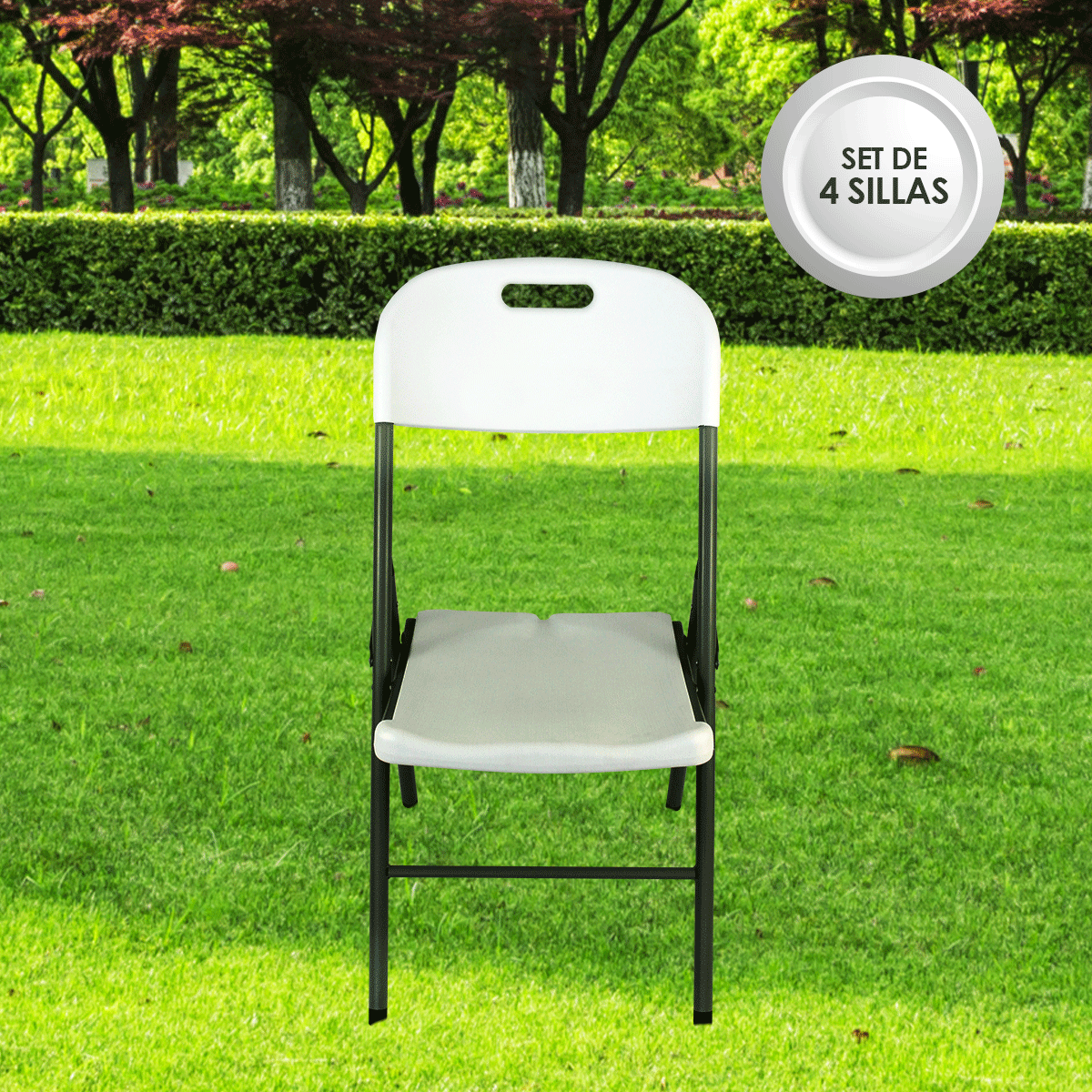 Foto 4 | Set de 4 Sillas Plegables Linium color Blanco