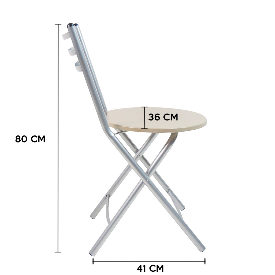 Foto 4 pulgar | Silla Plegable Brang Estructura de Acero color Plata