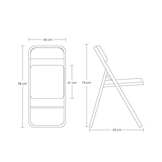Foto 2 | Silla Plegable Ilios innova para Exterior Roja con Negro
