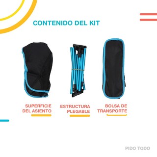 Foto 4 | Silla Plegable THE FINIX SPBE01BK-CMPG color Azul para Exterior