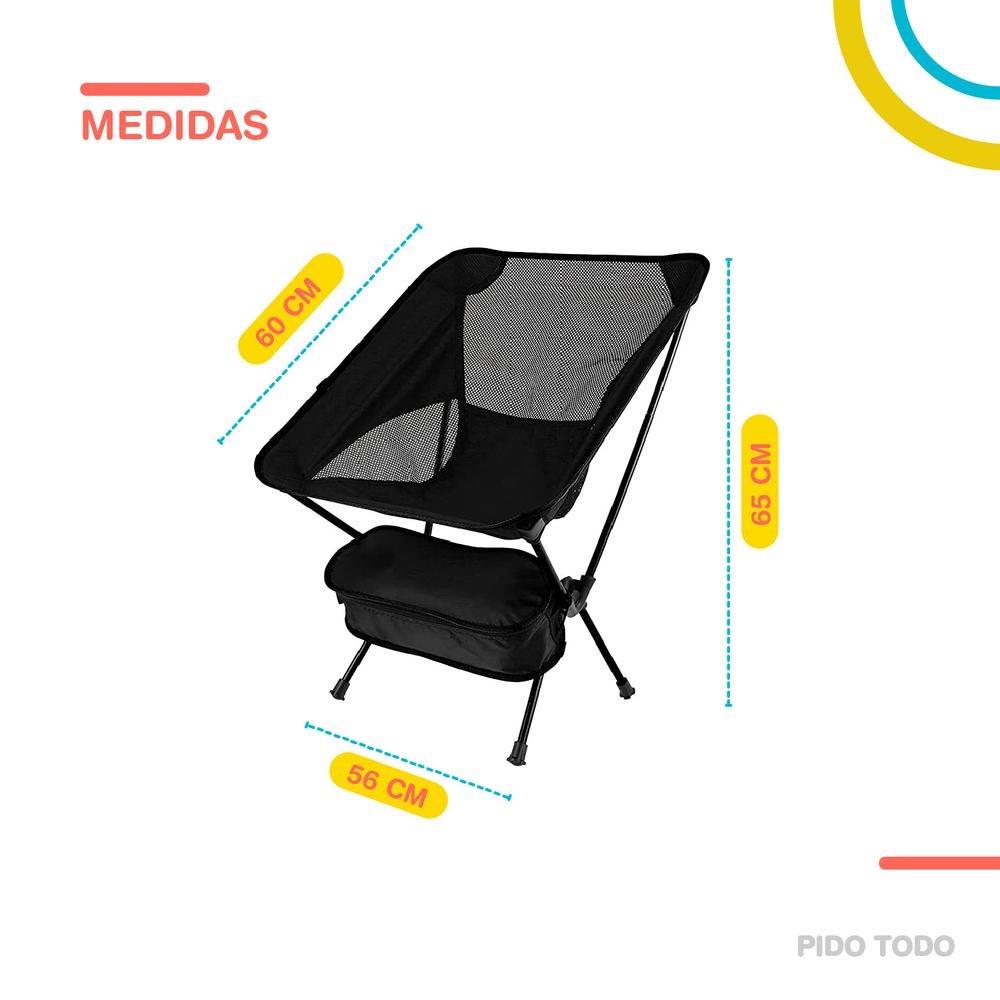 Foto 2 | Silla Plegable THE FINIX SPBE01BK-CMPG color Negro para Exterior