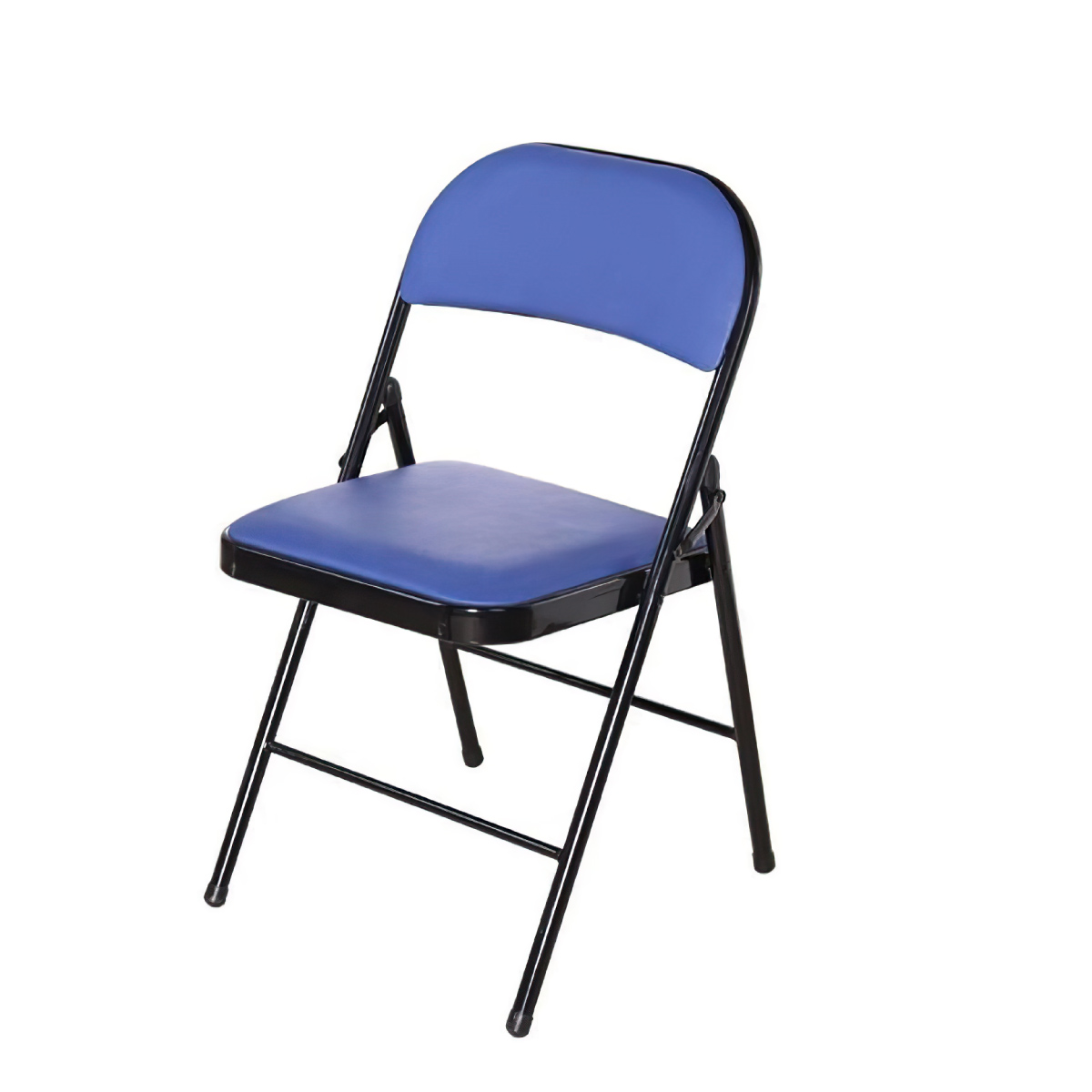 Silla Plegable Ilios Innova Acojinada Color Azul Con Negro