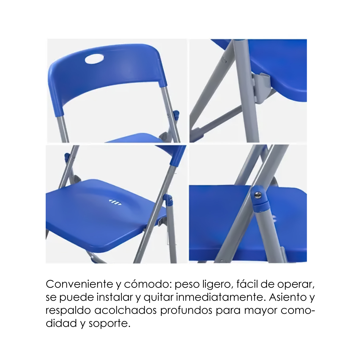 Foto 6 pulgar | Silla Plegable Para Exteriores Ilios Innova Apilable Color Azul