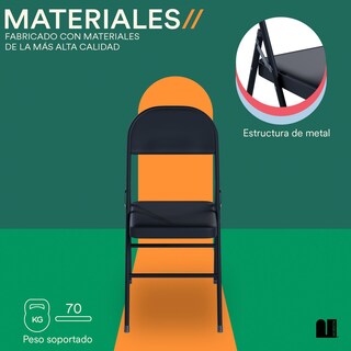 Foto 3 | Sillas Plegables Mubson Reven color Negro 4 Piezas