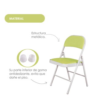 Foto 5 | Sillas Plegables Ilios Innova Acojinadas Verdes 6 Piezas