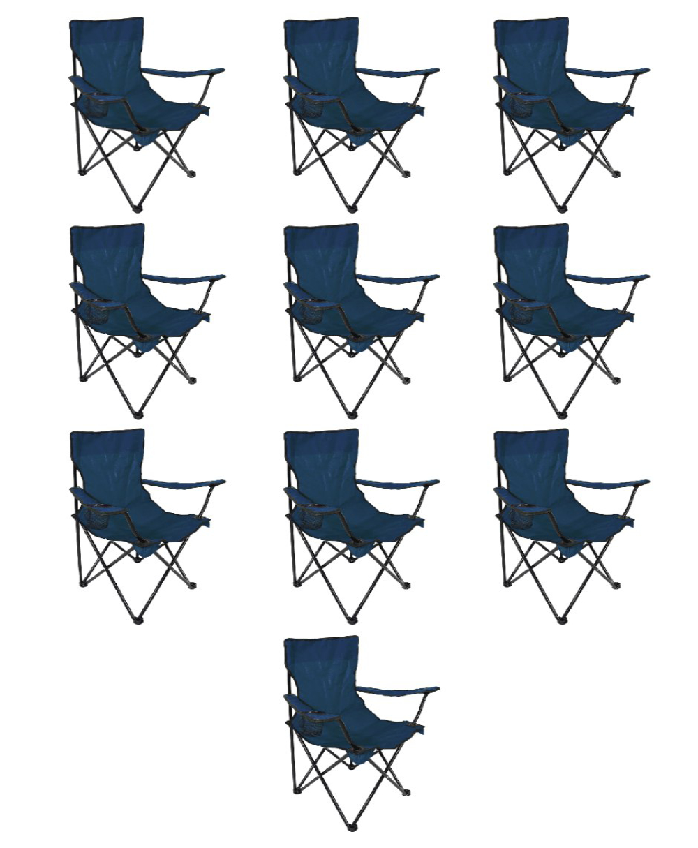 Sillas Plegables Ilios Innova Impermeable Azul 10 Piezas