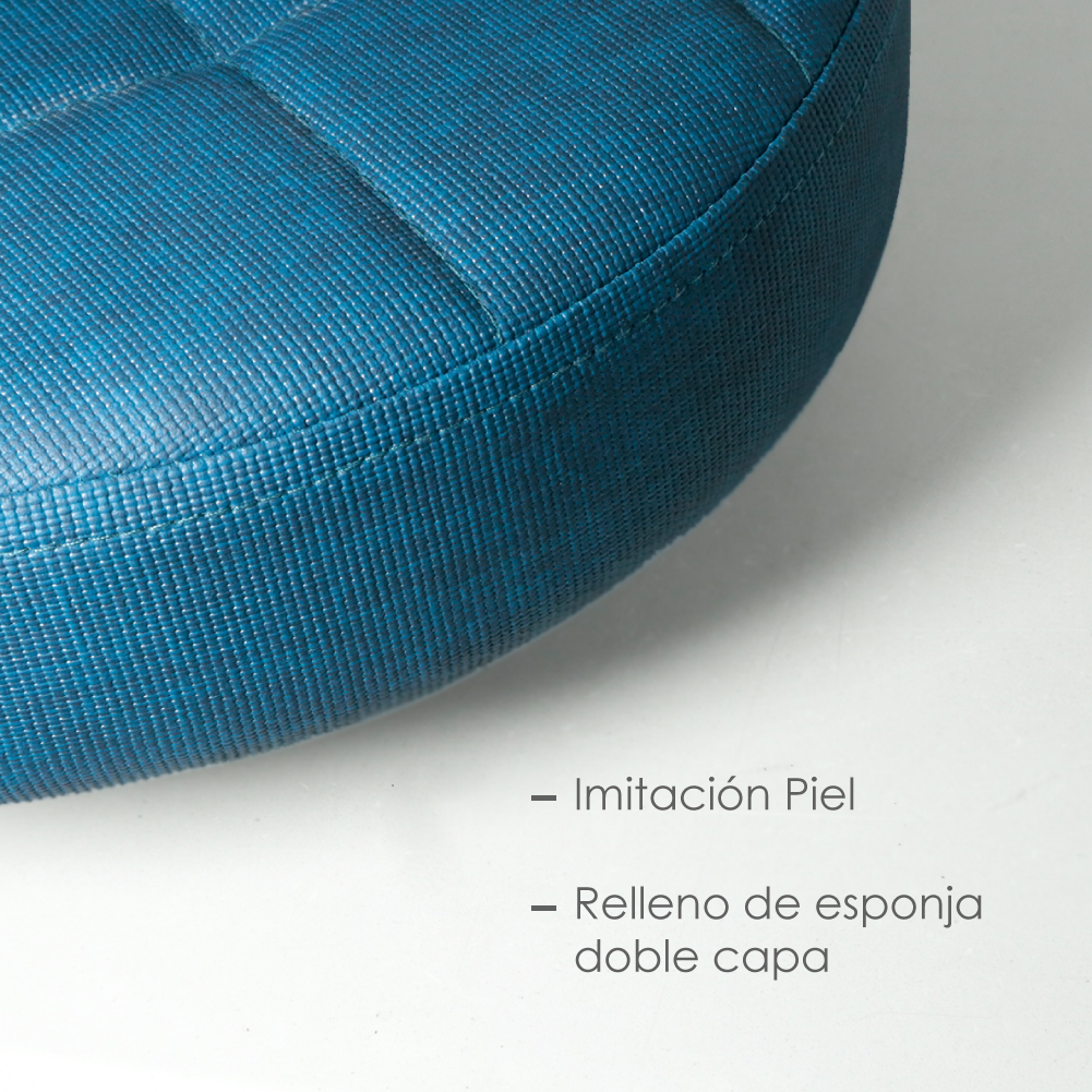 Foto 5 | Taburete de Piel Sintética Ilios Innova con Ruedas Azul