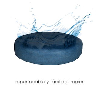 Foto 6 | Taburete de Piel Sintética Ilios Innova con Ruedas Azul