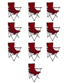 Foto 1 | Set De 10 Sillas Plegables Ilios Innova Impermeable Color Rojo